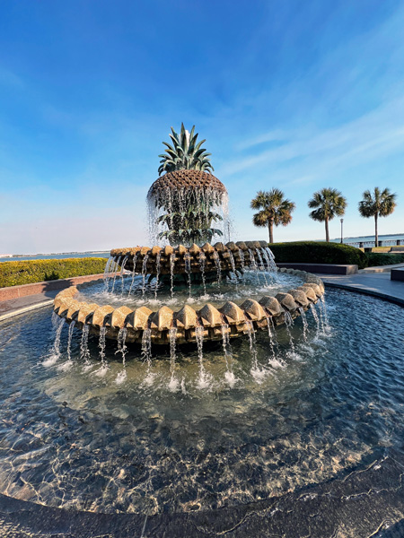 the Pinapple Fountain in Waterfront Park in 2024