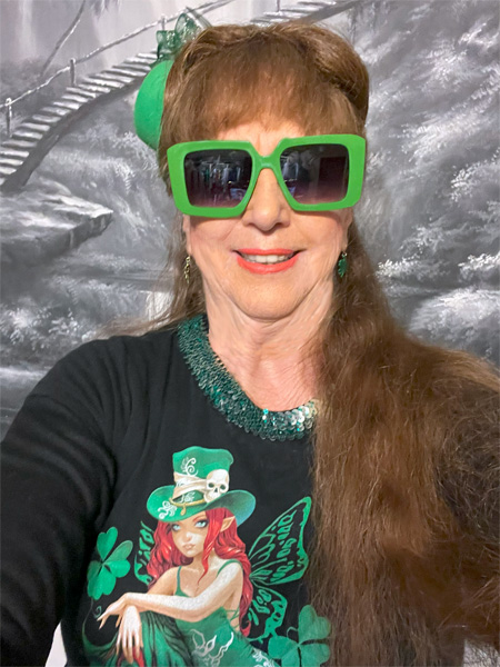 Karen Duquette ready for St. Patrick's Day