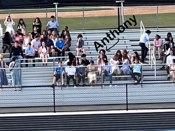 anthony in the student stands