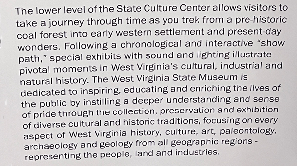 West Virginia State Museum information