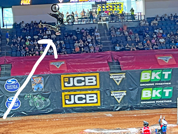 biker at Monster Jam in Georgia