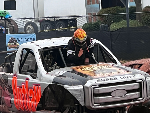 Mason Rife in Outlaw Mosnter Truck