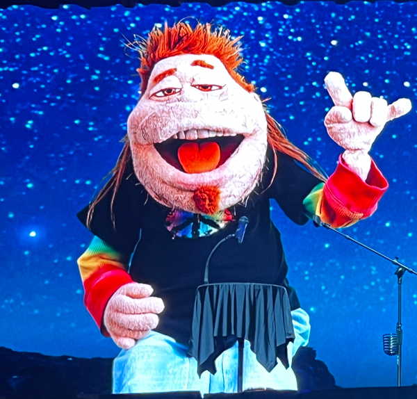seven of Terry Fator's puppets