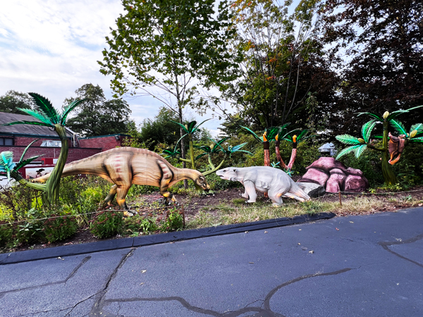 dinosaur and a bear