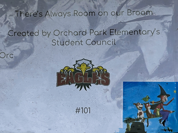 Orchard Park Elementary's Student Council sign