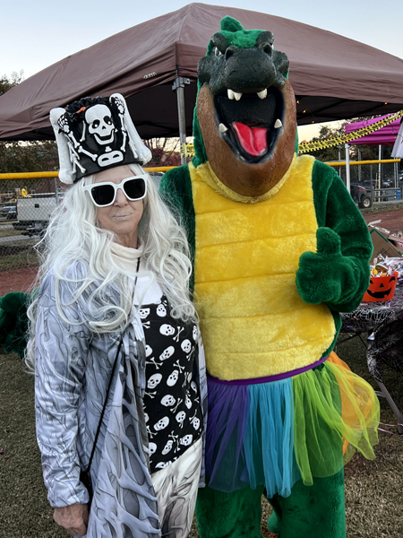 Karen Duquette and a dragon