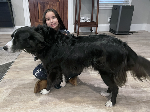 Gabriell and Dutch the dog