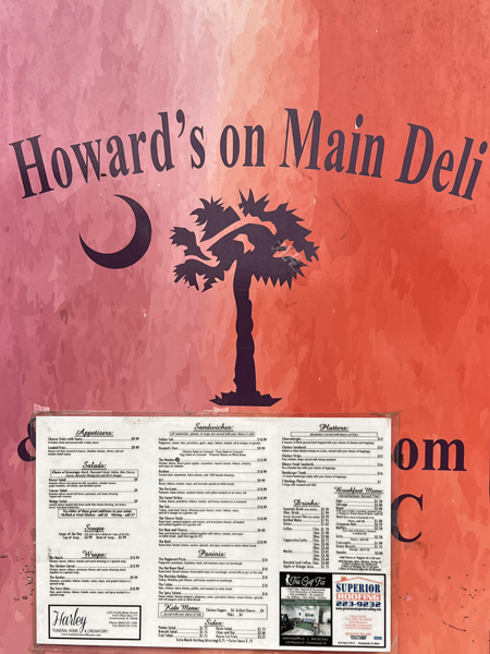 Howard's Deli sign