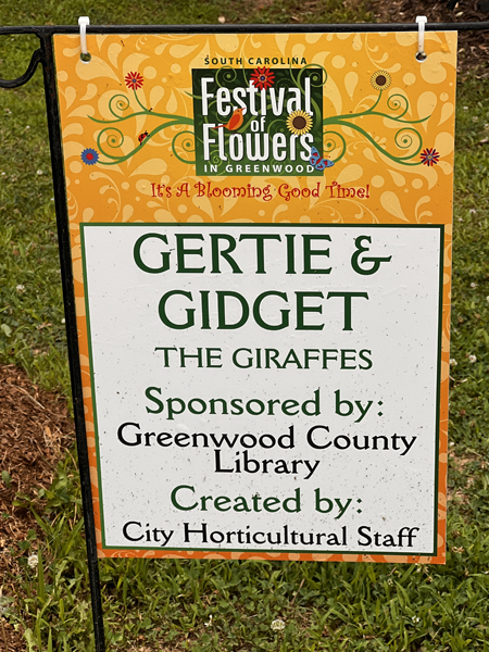 Gertie and Gidget sign