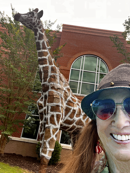 Karen Duquette and Getie the Giraffe