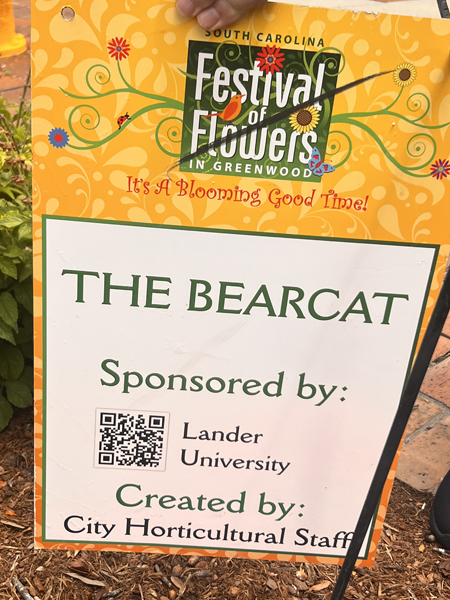 The Lander University Bearcat  sign
