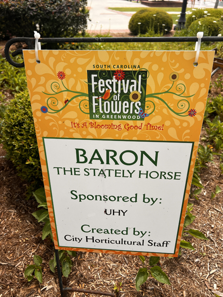 Baron The Stately horse sign