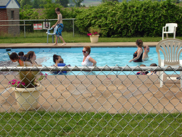 Karen Duquette and the pool