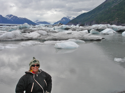 aren  Duquette and the gorgeous Knik Glacier