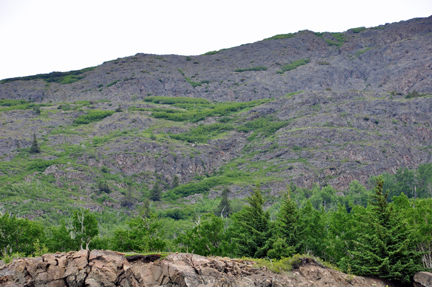 the mountain and mountain goats