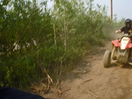 Karen Duquette on her ATV