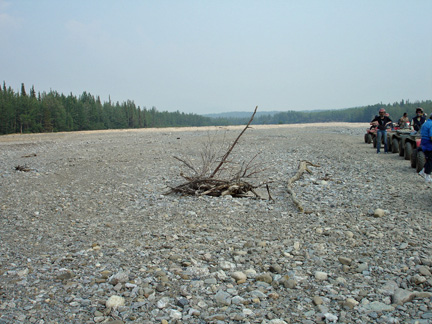 the rocky terrain