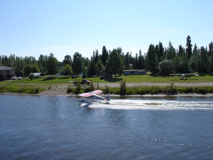 bush pilot taking off