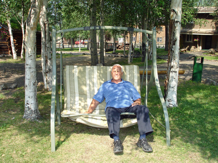 Lee on a swing
