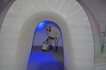Lee in the ice igloo