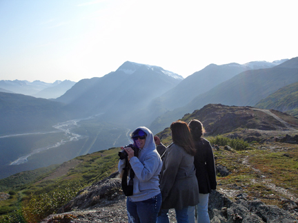 admiring the scenery
