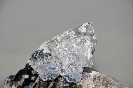 A chunk of ice from the glacier