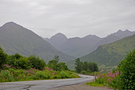 road and mountains