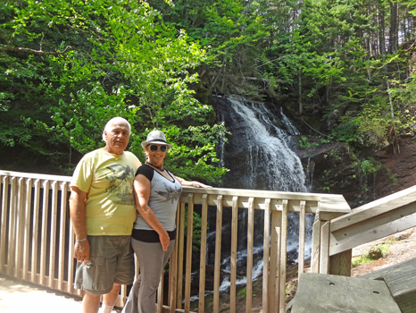 The two RV Gypsies at  Fuller Falls