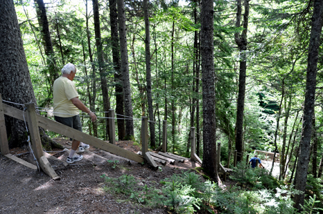 cable staircase leading to Fuller Falls