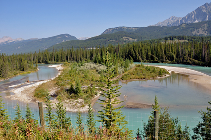 beautiful scenery on the Icefield Parkway