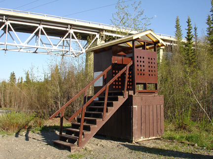 a raised outhouse