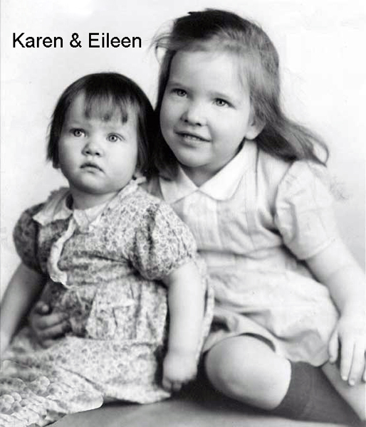 Karen and Eileeen in 1948