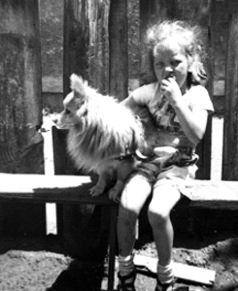 Karen and a dog