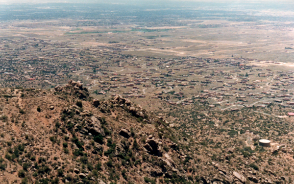 view from Sandia Peak Aerial Tramway