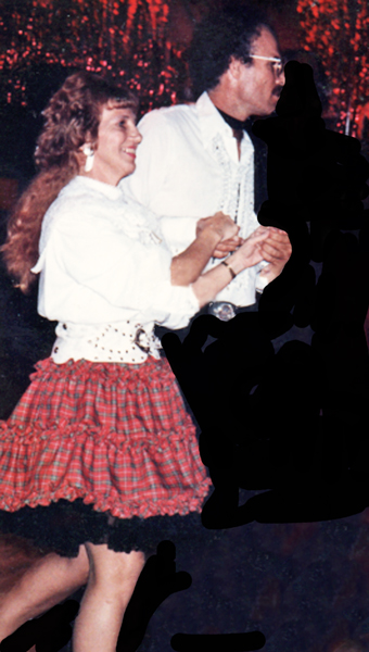 Karen Duquette square dancing