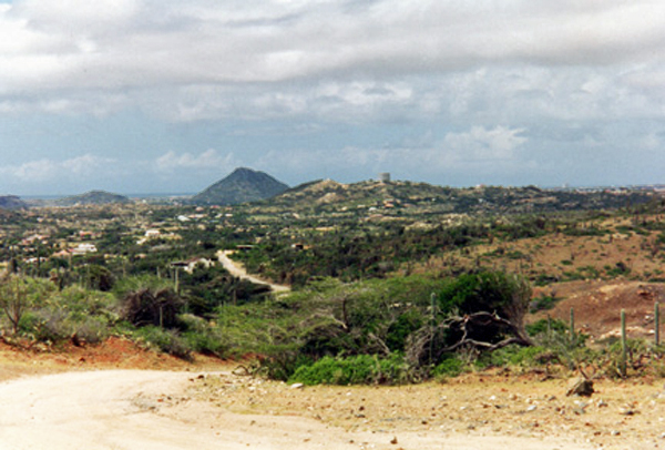 54-foot tall peak of Hooiberg in the distance