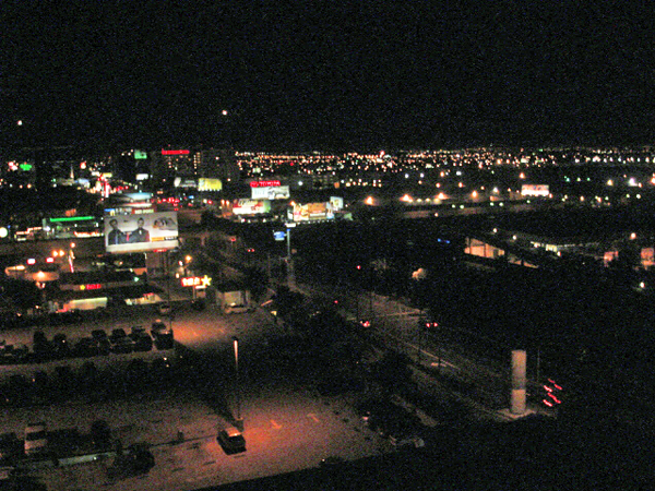 night view of Hollywood, California