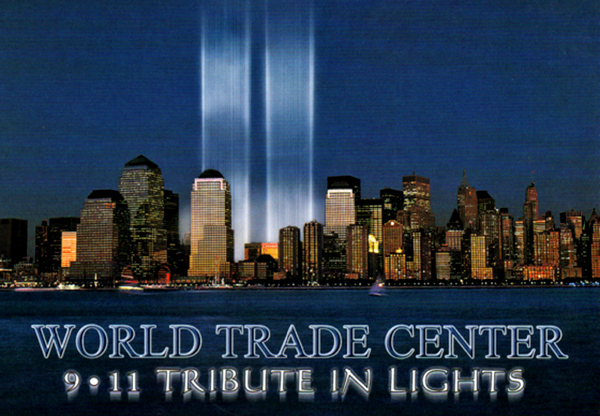 9-11-Tribute in Ligths postcard