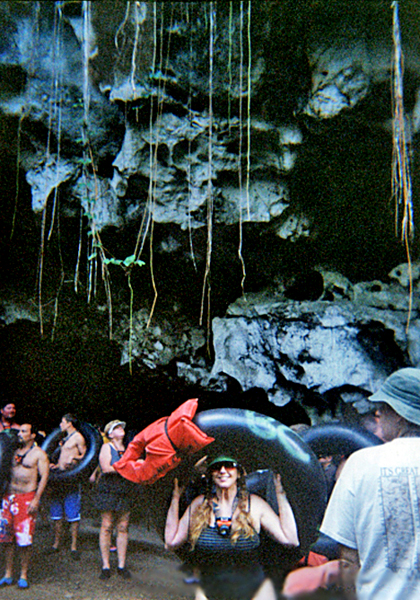 Ready to enter the cave