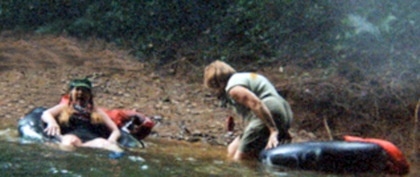 Karen Duquette in the cold water