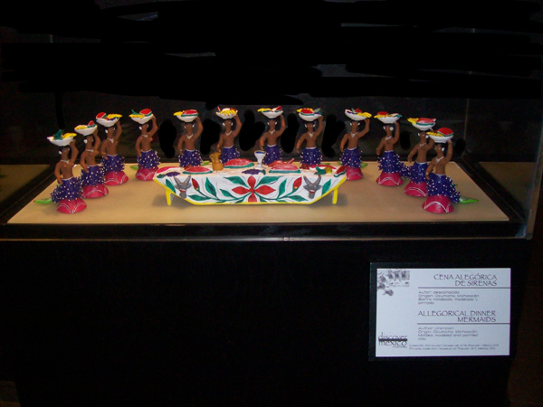 molded, modeled and painted clay figures