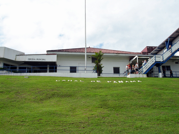 The stairs up to the locks