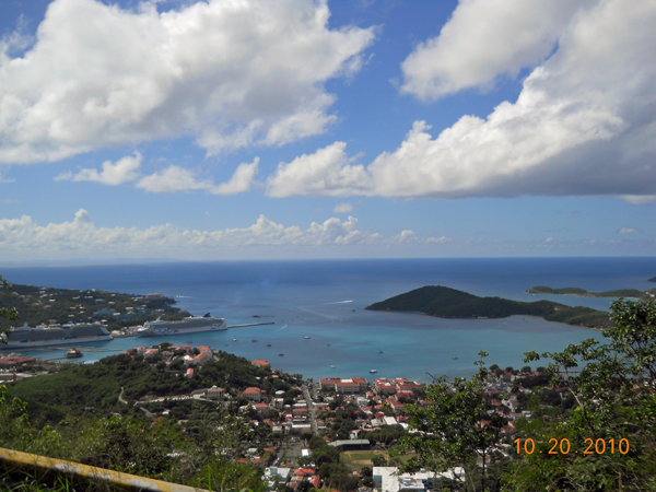 Magens Bay and the cruise ships