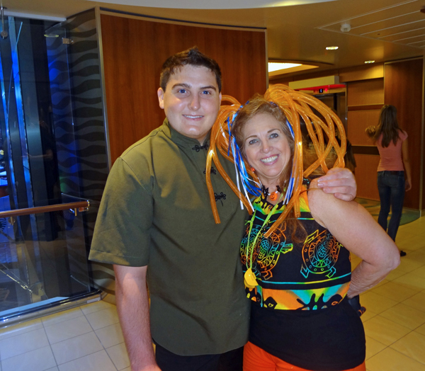 Karen Duquette and a stranger