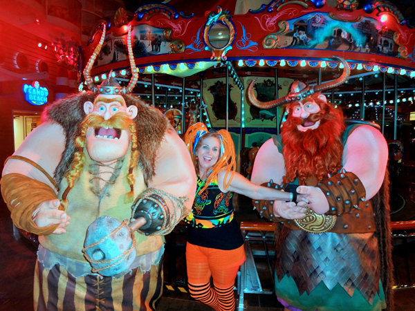 Karen Duquette met some burly friends