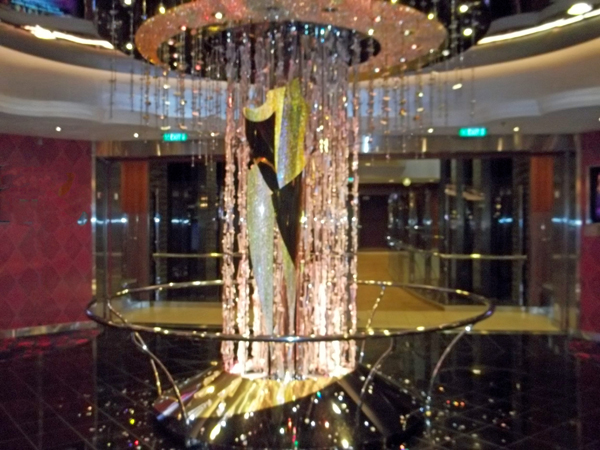 fancy lit fountain