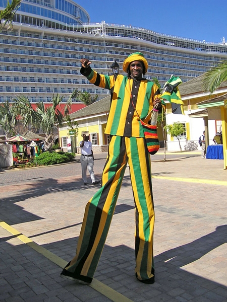 man on stilts