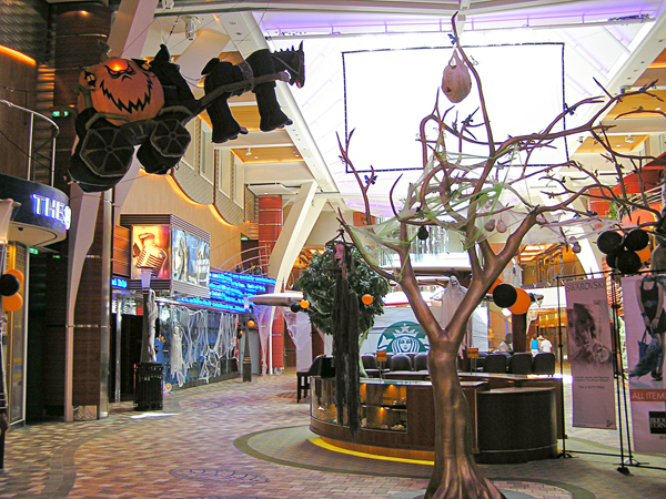 Halloween decor on Oasis of the Seas