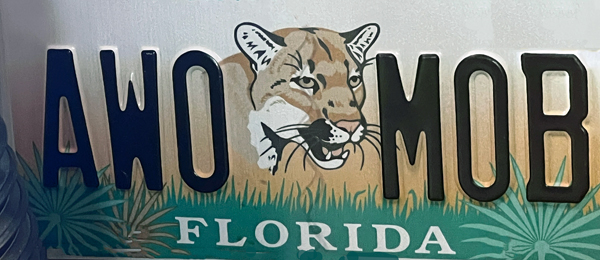 AWO - MOB llicense plate