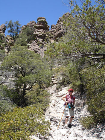 Karen Duquette on the trail